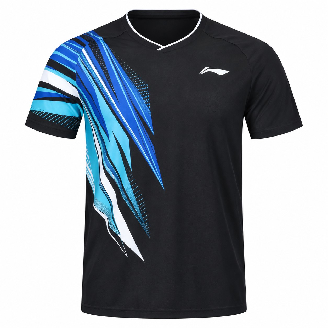 Badminton Shirt - Standard Black with Leics PC front logo